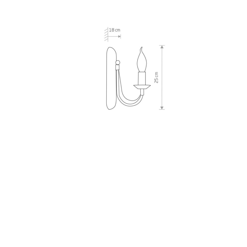 Klasyczna świeczka ARES I&nbsp;kinkiet 202