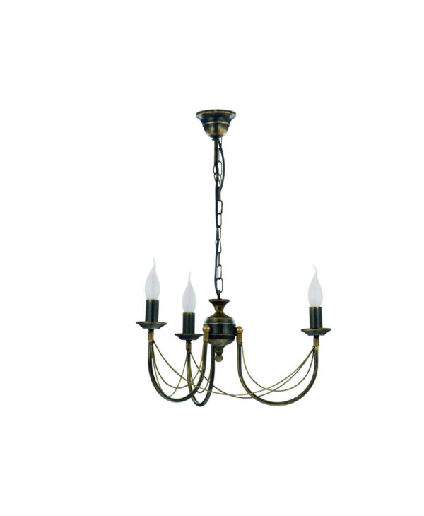 Klasyczna lampa świecznik ARES III zwis 204